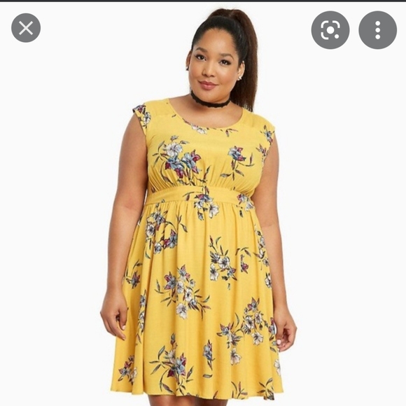 torrid yellow floral dress